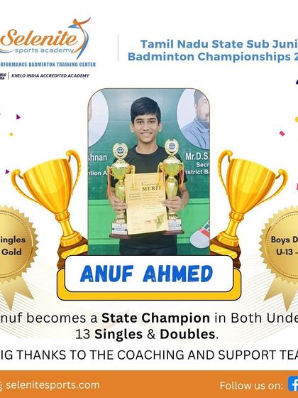 Selenite Sports - High Performance Badminton Training Our Champions' Podium Finishes photo 20