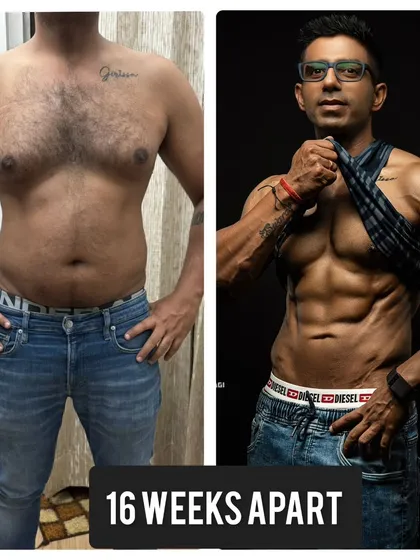 This is the result of 16 weeks of focused work. This client, a busy CEO, committed to the process and completely transformed his physique. Real change is not about a 3-month crash course, it is about building a sustainable lifestyle, one habit at a time.