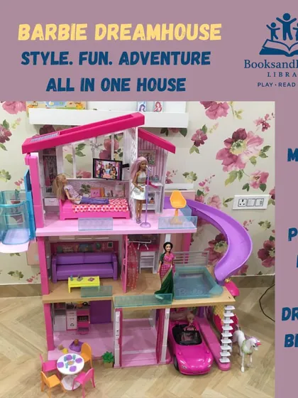 Here is the Barbie Dreamhouse set up in a real home, ready for play. Seeing it in a natural environment shows just how much fun and creativity it can bring to your child's room.