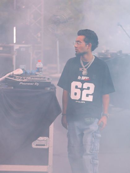 A moment of calm before the storm at JLN Stadium. Wearing my 'So Savvy 62' jersey, representing my brand and my Dilli roots on the big stage.