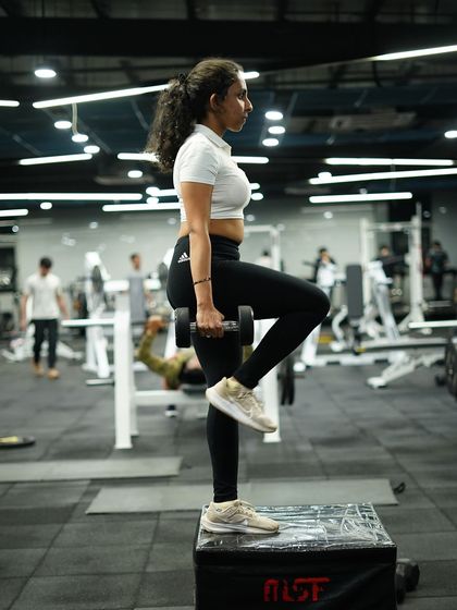 Single-leg step-ups with dumbbells are fantastic for building stability, balance, and unilateral leg strength. Every rep counts towards a more functional body.