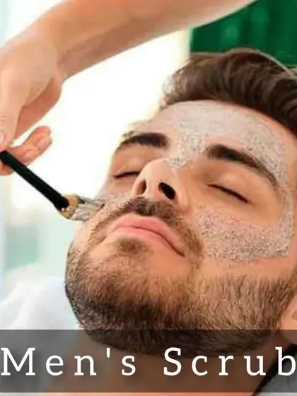 A men's scrub is essential for removing dead skin and achieving a smoother complexion. I use effective exfoliating products that are gentle on the skin, as seen in this treatment.