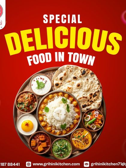 A delicious meal in town. This image shows a classic North Indian thali with chole, paneer, raita, and more, representing the variety I offer.