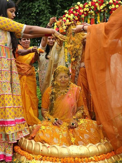 Decor by Aditya - Full-Service Wedding Planning Vibrant Haldi & Mehendi Decor photo 17