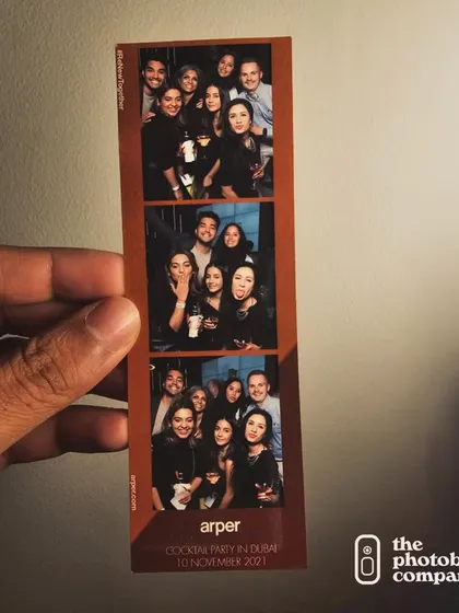 A classic photo strip from a corporate cocktail party for Arper in Dubai. This shows our ability to deliver a consistent, high-quality experience for international corporate clients.