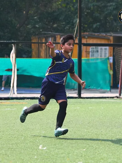 A player executes a throw-in during a U-13 match in Mumbai. Even fundamental techniques are practiced to perfection to maintain possession and create scoring opportunities.