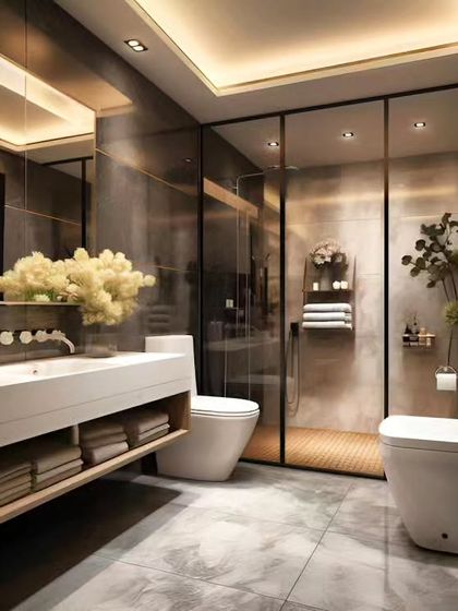 Dreaming in Colors & Textures - Modular Interiors & Room Renovation Stylish & Functional Bathrooms photo 14