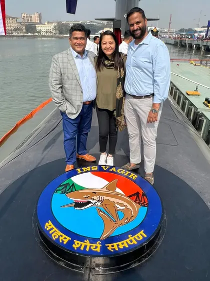 It was an immense honour to be on board the INS Vagir, a Kalvari-class submarine, for its commissioning into the Indian Navy. This photo represents our unique capability to operate in the most secure and unconventional environments with precision and pride.