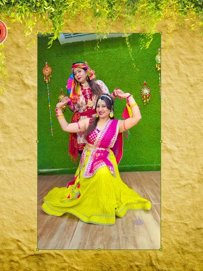 Another playful pose from our Janmashtami event. We love to celebrate our culture with joy and devotion.