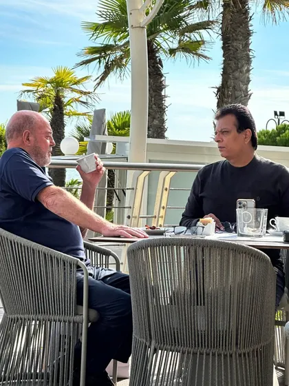 An informal but important conversation over coffee with the head of World Karate. These relationships are key to promoting our national interests.