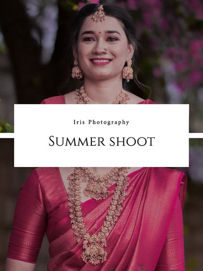 A collage from the same session, showing both a smiling portrait and a detailed shot of the beautiful necklace. This is great for showcasing work with jewelry brands.