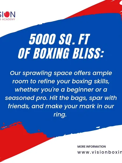 Our sprawling 5000 sq. ft. space offers ample room to refine your skills. Whether you're a beginner or a pro, you can hit the bags, spar, and make your mark in our ring.