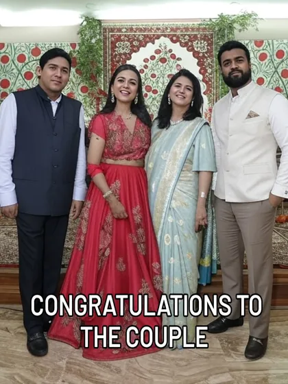 It’s always a proud moment to stand with a couple whose love story I had the privilege to be a part of. This photo captures the joy of a successful match, celebrating their engagement with them. My process is a partnership from start to finish.