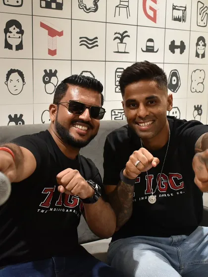 Sharing a fun moment and my signature pose with Indian cricket hero Surya Kumar Yadav. Hosting high-profile events means being able to connect with anyone, from corporate leaders to national celebrities.