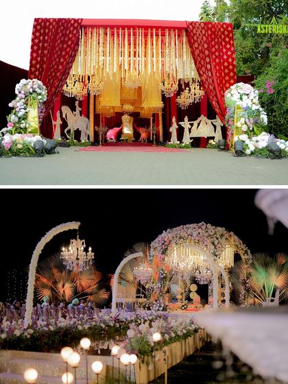 We offer diverse mandap designs, from regal red and gold setups for a traditional feel to open-air floral wonderlands for a modern vibe.