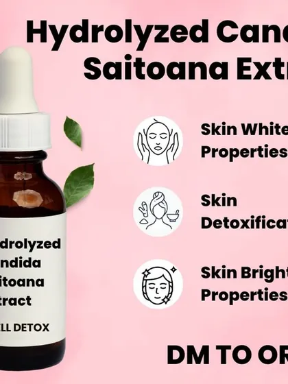 For products focused on detoxification and brightening, we offer Hydrolyzed Candida Saitoana Extract (CELL DETOX). This extract helps with skin whitening and clarifying, giving the skin a brighter, healthier appearance.