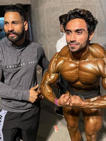 Backstage with my client. The work doesn't stop.