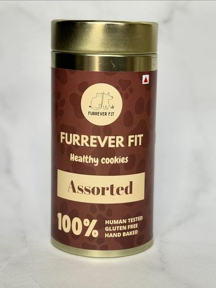 The Assorted healthy cookies tin is perfect for discovering your dog's favorite flavor. It’s a great way to introduce them to the benefits of functional nutrition.