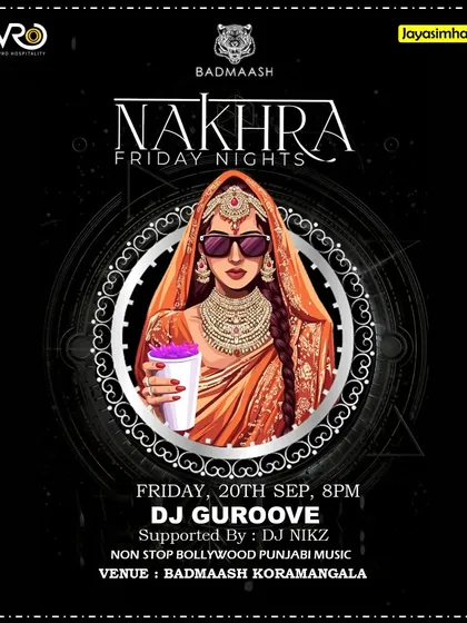 Another variation of the 'Nakhra' night flyer, demonstrating the ongoing popularity of this event.