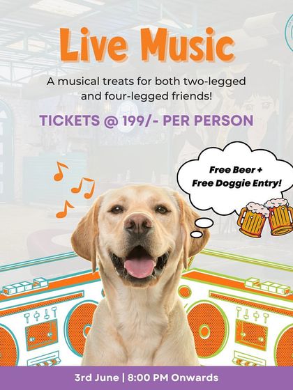 A musical treat for both two-legged and four-legged friends! Our live music nights are always a hit.