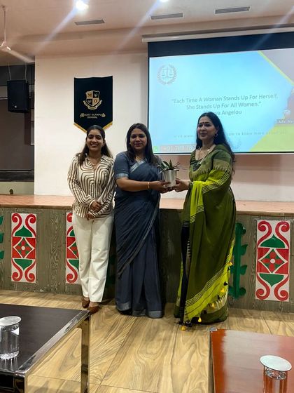 Receiving a token of appreciation after a successful POSH workshop. It's always rewarding to collaborate with institutions that are genuinely committed to employee and student welfare.