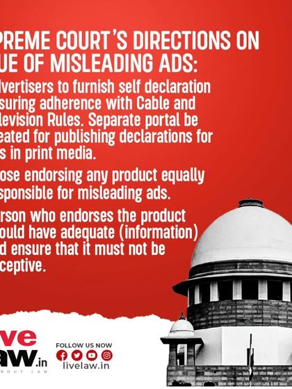 The Supreme Court has rightly cracked down on misleading advertisements. This ruling holds influencers and celebrities equally responsible for the products they endorse. It is a much-needed step to ensure that those who endorse products have adequate information and do not deceive consumers.
