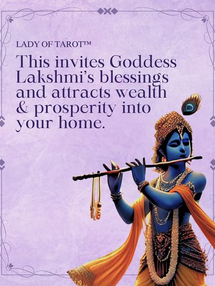 This post details how the Janmashtami ritual of placing a silver flute in your home attracts wealth. It is a direct invitation for Goddess Lakshmi's blessings and prosperity to flow into your home.