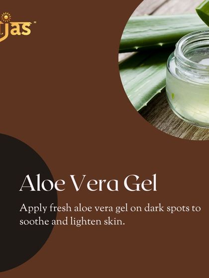 Aloe Vera gel is excellent for soothing and lightening skin. Apply fresh gel directly to dark spots to help calm inflammation and promote healing.