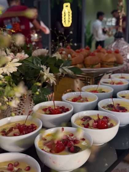 A healthy and delicious spread of food available at The Fitness Bar launch event, showing they care about nutrition too.