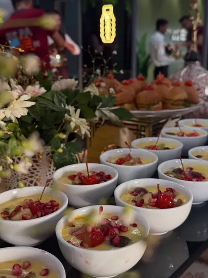 A healthy and delicious spread of food available at The Fitness Bar launch event, showing they care about nutrition too.