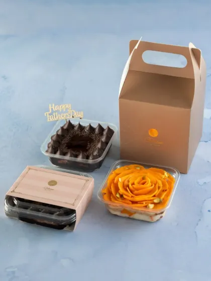 Our Father's Day collection also includes no added sugar and gluten-free options, like this delicious chocolate dessert tub.