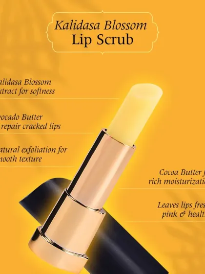 The Kalidasa Blossom Lip Scrub is formulated for ultimate softness. It uses Kalidasa Blossom extract and avocado butter to repair cracked lips, while natural exfoliation leaves a smooth texture.