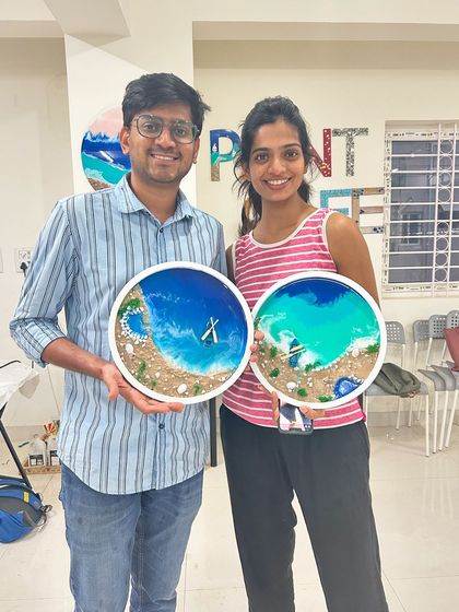 Paint Cafe Studio - Art & Craft Workshops Resin Art: Clocks, Coasters & More photo 86