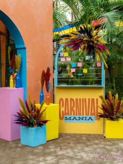 We created this 'Carnival Mania' station as a fun, interactive spot, complete with a message board for guests to leave their wishes.
