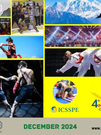 This collage captures the essence of the International Combat Games in Uttarakhand. It shows the mix of intense competition, diverse martial arts, grand event production, and the beautiful natural backdrop of the region.