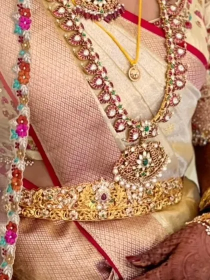 Additional views showcasing the variety and detail of my heirloom bridal sarees. Each image captures a different angle, moment, or detail, from full portraits to close ups of the fabric and embroidery, illustrating the complete story of each bride's custom creation.
