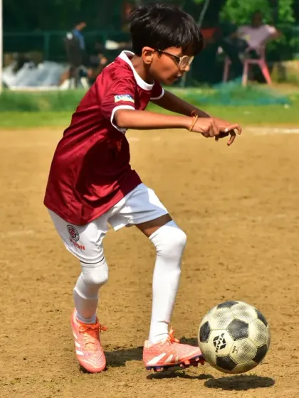A player showing great ball control and focus during Day 5 of the RSA tournament. Every match is an opportunity to apply what was learned in training.