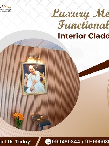 Interior cladding is where luxury meets functionality. In this prayer space, I used light-colored louver panels to create a serene and respectful feature wall that is both beautiful and easy to maintain.