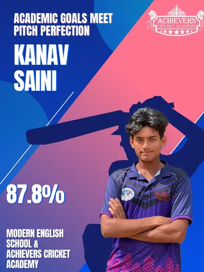 Kanav Saini, another example of a student who successfully balances athletic and academic pressures.