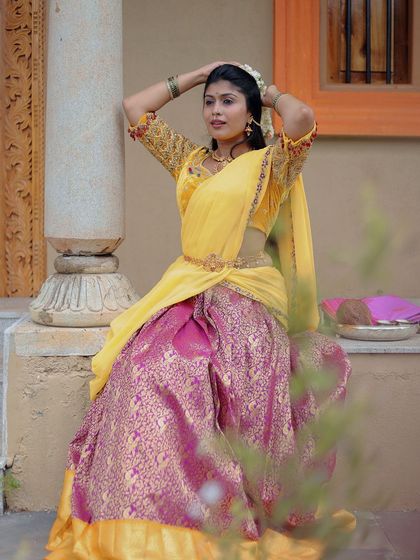 Maya Designer Studio - Custom Bridal & Occasion Wear Modern Half Sarees (Langa Voni) photo 85