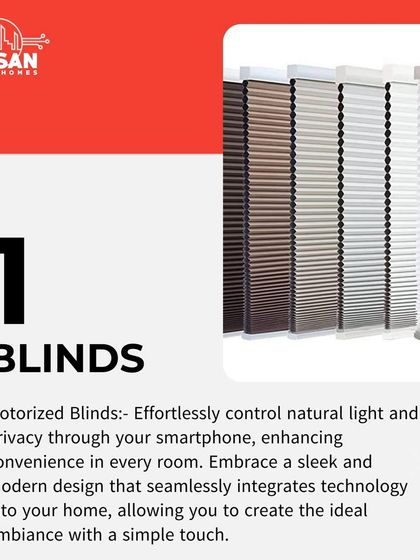 My motorized honeycomb blinds are a popular choice, available in a variety of colors. They not only look sleek and modern but also provide excellent insulation, helping you save on energy bills.