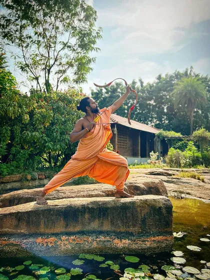 A skilled archer does not aim at the target; they become one with it. In this posture, I am not just shooting an arrow, I am merging my consciousness with the goal, a state of complete union.
