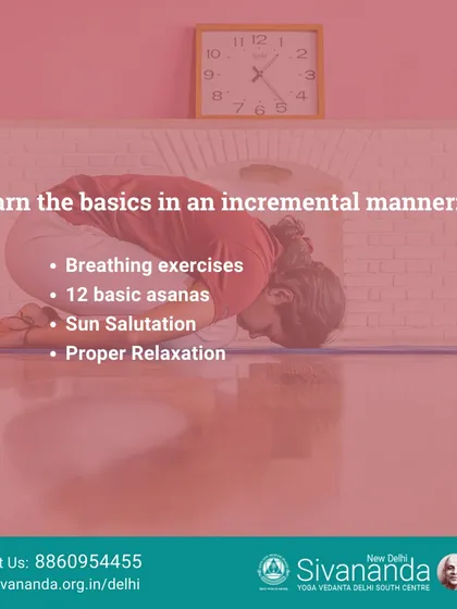 Our curriculum for beginners is comprehensive. You will learn the 12 basic asanas, proper breathing (pranayama), Sun Salutation (Surya Namaskar), and the art of proper relaxation (Savasana).