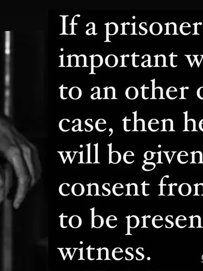This explains that even a prisoner can be presented as a witness in another case with the court's consent.