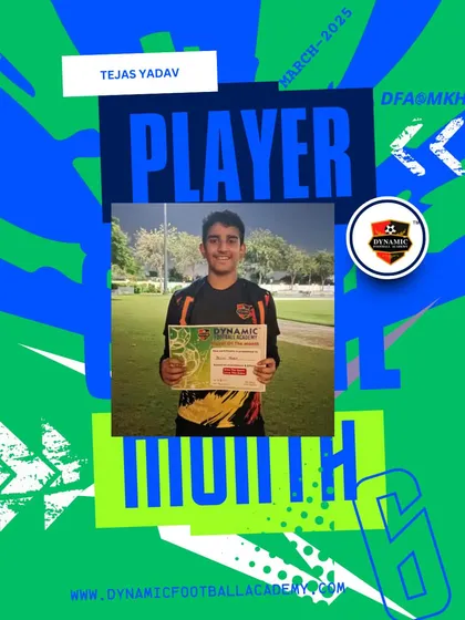 Celebrating Tejas Yadav, our Player of the Month for March. With hard work and dedication, anything is possible.