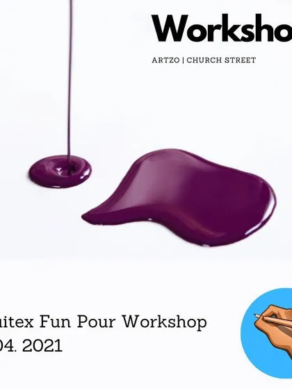 A promotional image for my in-person workshop at Artzo, a popular art supply store on Church Street, Bangalore.
