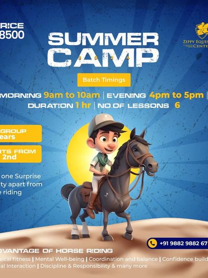 Our Summer Camp 2024 announcement! We offer structured lessons and daily surprise activities for kids over 5, making for an action-packed and memorable summer.