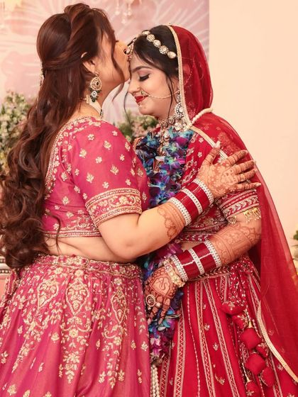 A sweet sisterly bond. I had the pleasure of doing the makeup for both the bride and her sister.