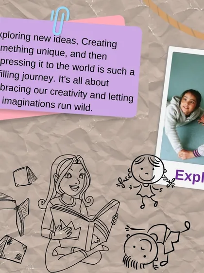 Exploring new ideas, creating something unique, and expressing it to the world is a fulfilling journey. It's all about embracing creativity.