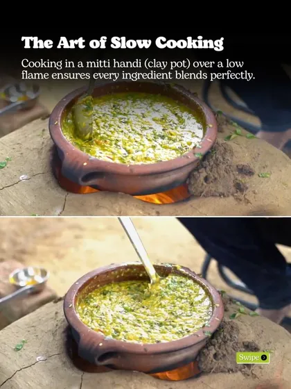 The art of slow cooking in a mitti handi allows every ingredient to blend perfectly. The low flame ensures the spices, tomatoes, and chilies simmer gently, building layers of flavor that make the dal incredibly delicious.